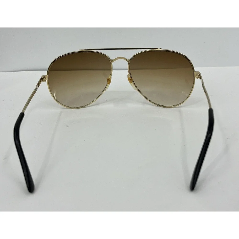 Vintage Opti-Rays Gold Tortoiseshell Aviator Sunglasses Brown Lenses